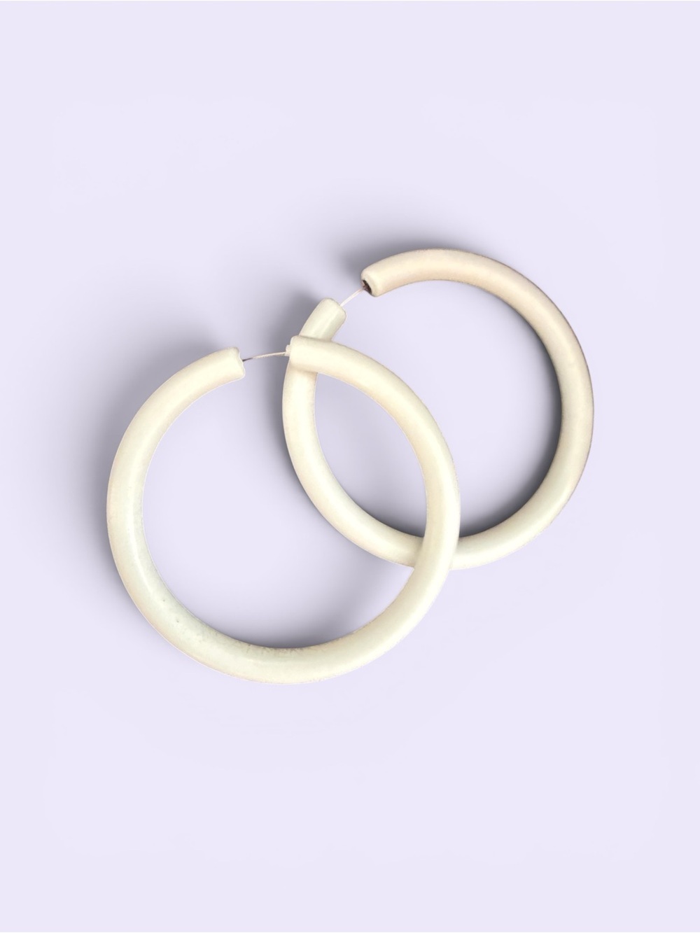 NIB White Carmen Sol Jenny "Weightless" Hoops